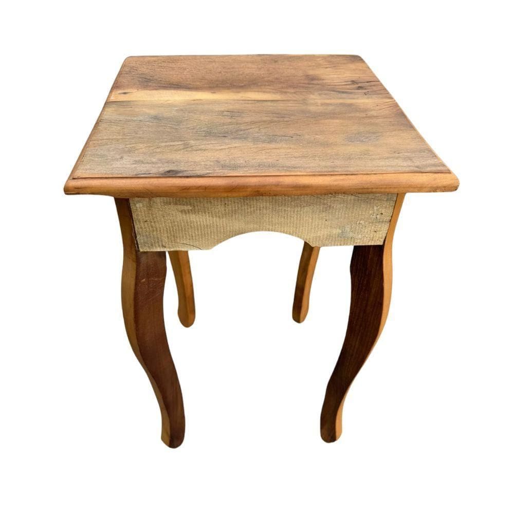 Mesa De Apoio Rústica Em Madeira Maciça – 40x65cm