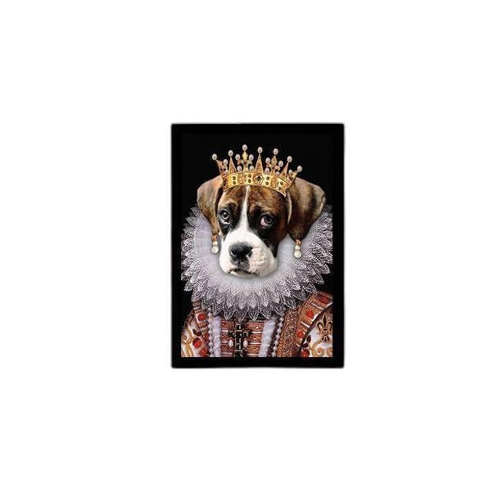 Quadro Boxer Rainha 45X34Cm - Com Vidro Moldura Preta