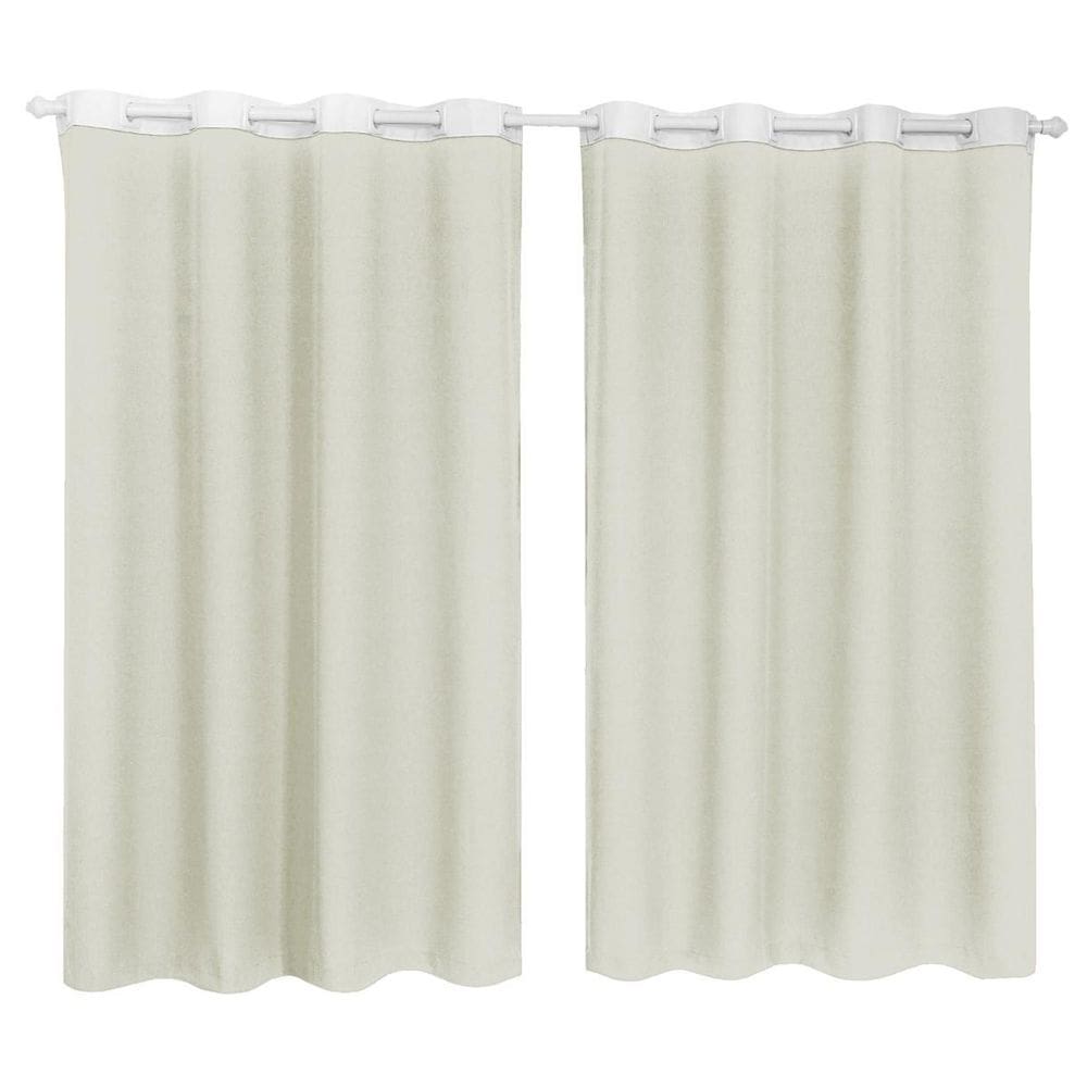 Cortina Tecido Oxford Faixa Branco 2,50M X 3,00M - Bege