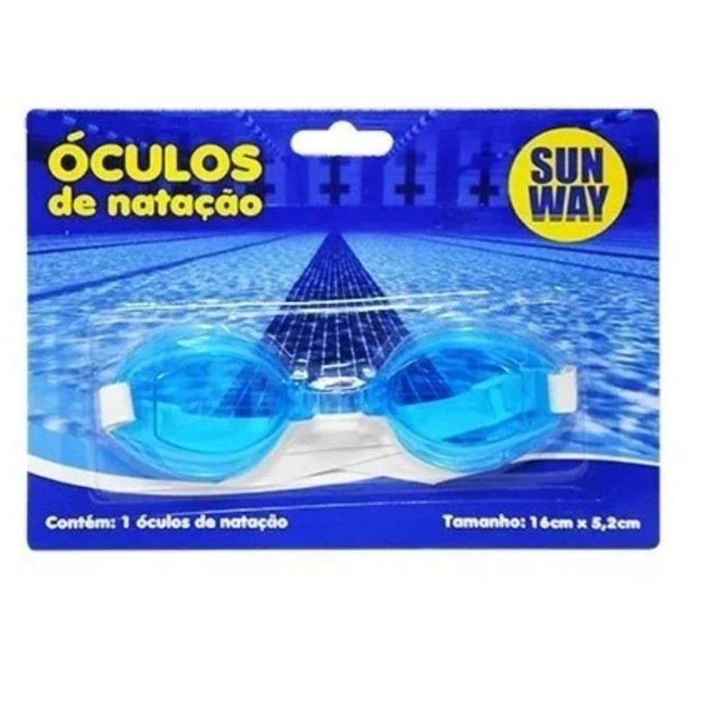 Óculos De Natação Infantil Azul Sunway 16Cmx5,2Cm