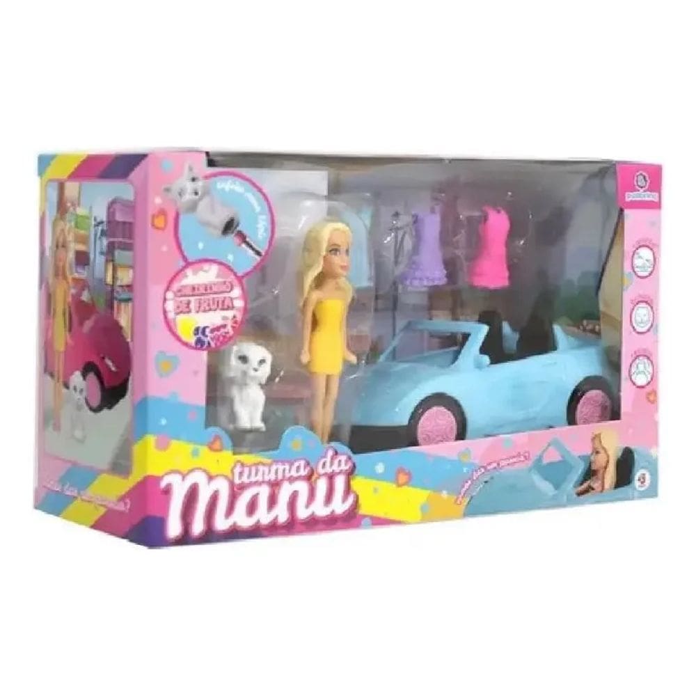 BN5093 -TURMA DA MANU - (1-BONECA 9cm - 3-VESTIDOS 1-BICHINHO -2 ACESSORIOS) 7898692793682