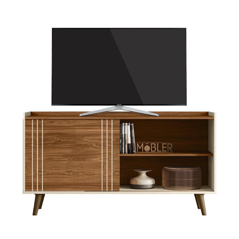 Rack Bancada New Austin Retrô para TV até 50” Polegadas