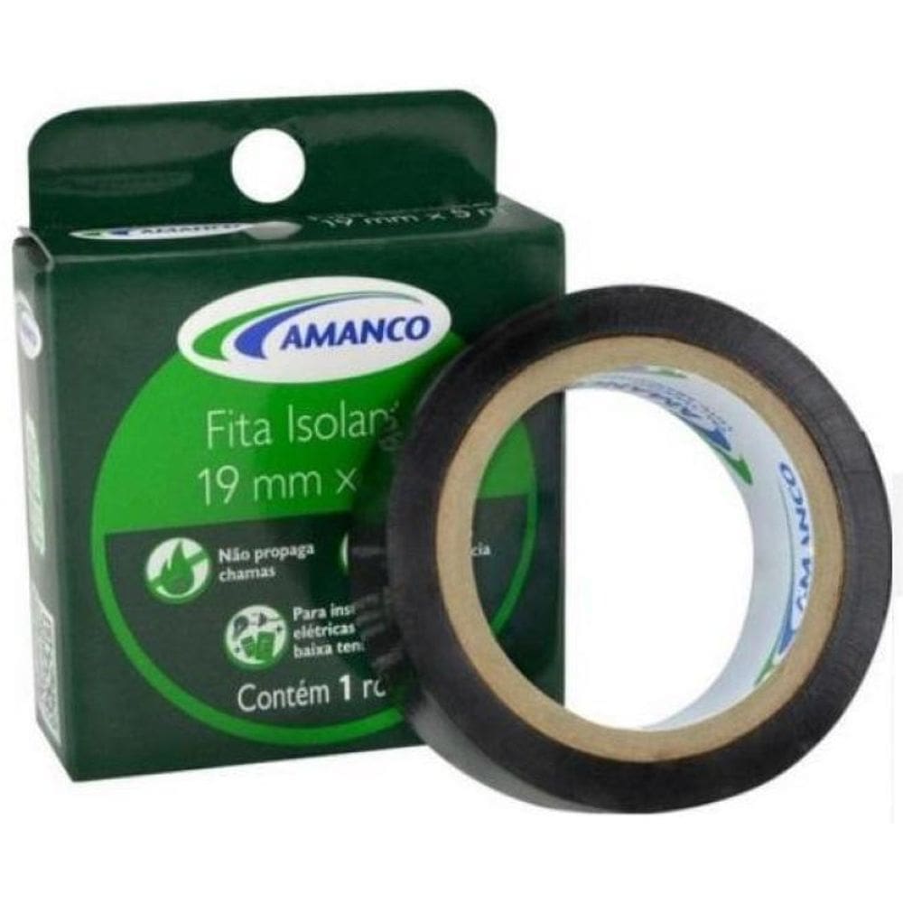 Fita Isolante 19Mm Rolo 5M Amanco Kit Com 6 Unidades