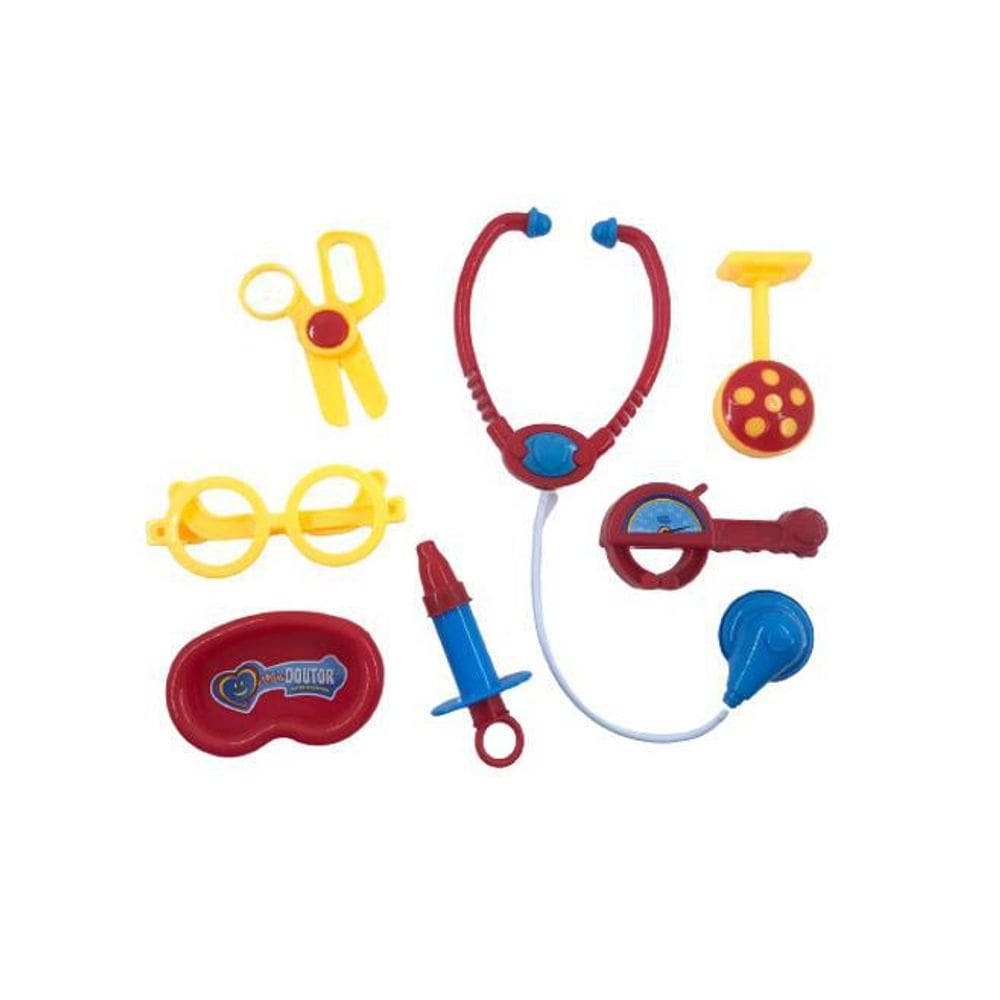 Brinquedo Kit Maleta Médica Infantil Com 7 Peças