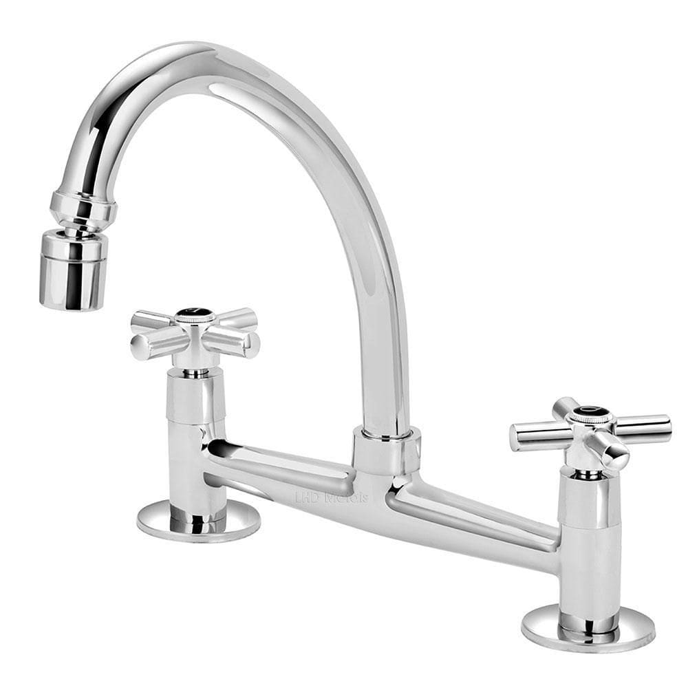 Misturador Cozinha Mesa Arejador Articulado 1/4v Prateado