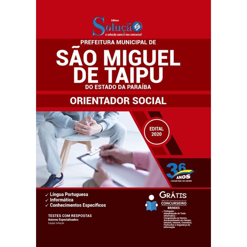 Apostila Concurso São Miguel De Taipu Pb - Orientador Social