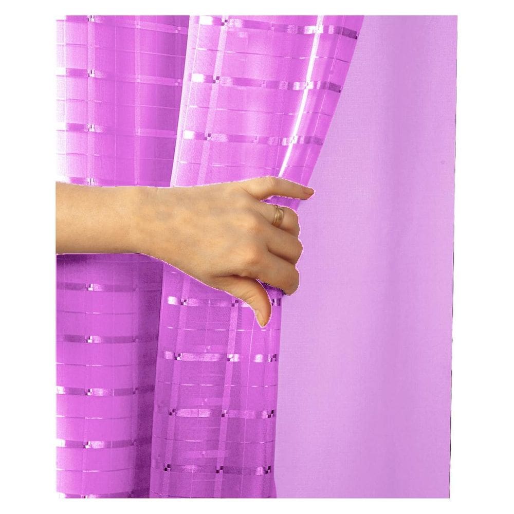 Cortina Blackout Pvc Voil Xadrez 2,80M X 1,80M - Rosa