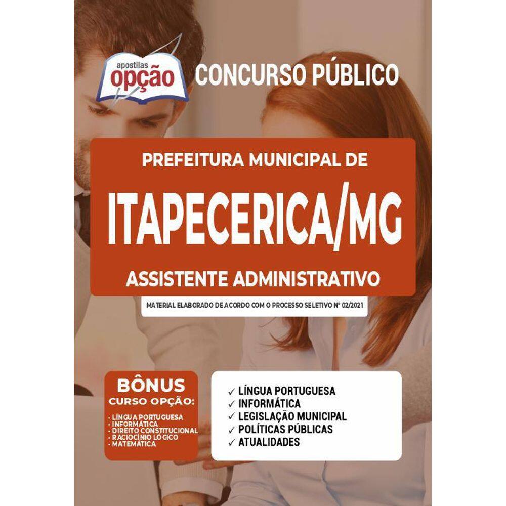 Apostila Concurso Itapecerica Mg - Assistente Administrativo