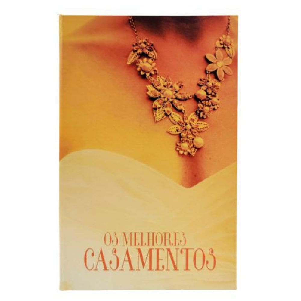 Caixa Livro Decorativa Bege Os Melhores Casamentos 26X17X4Cm