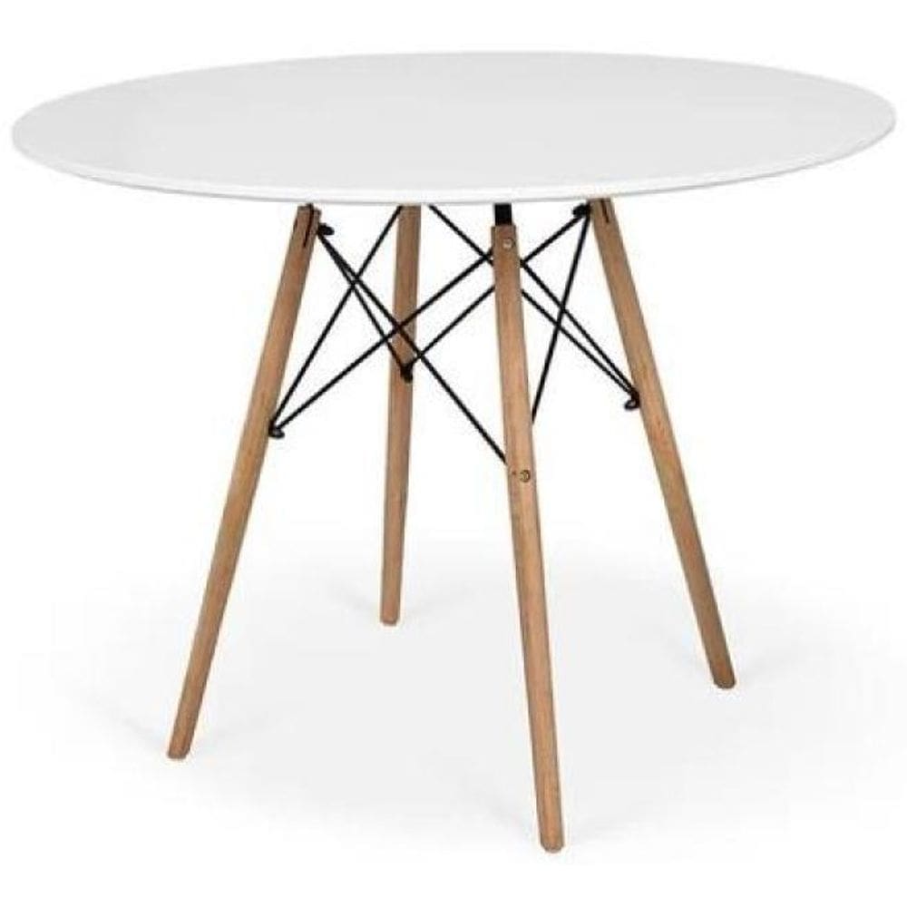Mesa De Jantar Redonda Eiffel 90 Cm - Branco