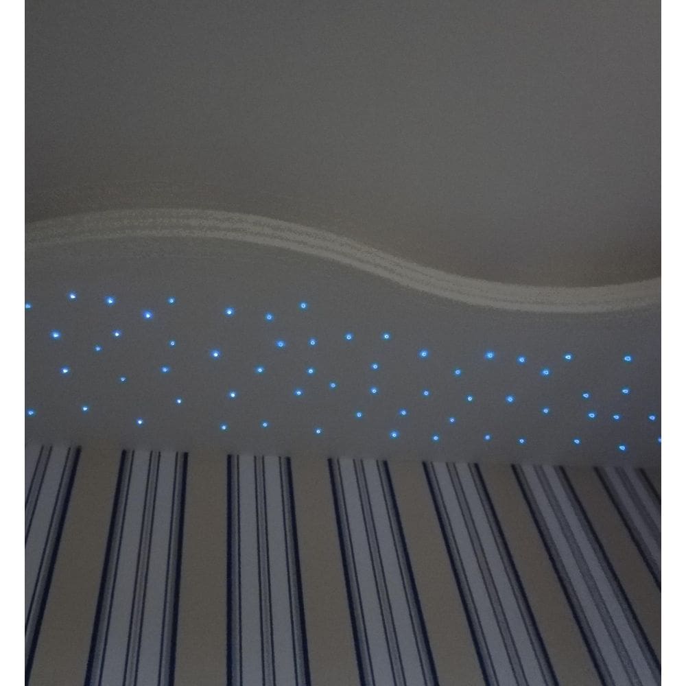 Kit Noite Estrelado 150 Fibra Ótica Efeito Estrelado Rgb Mix