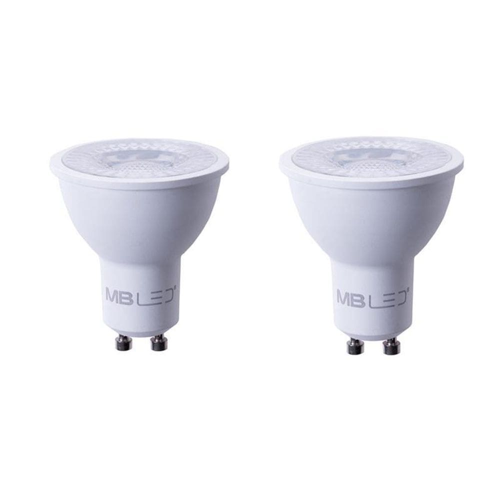 Kit 2 Lampada Led Dicroica Mr16 6W 3000K Branco Quente Lup06