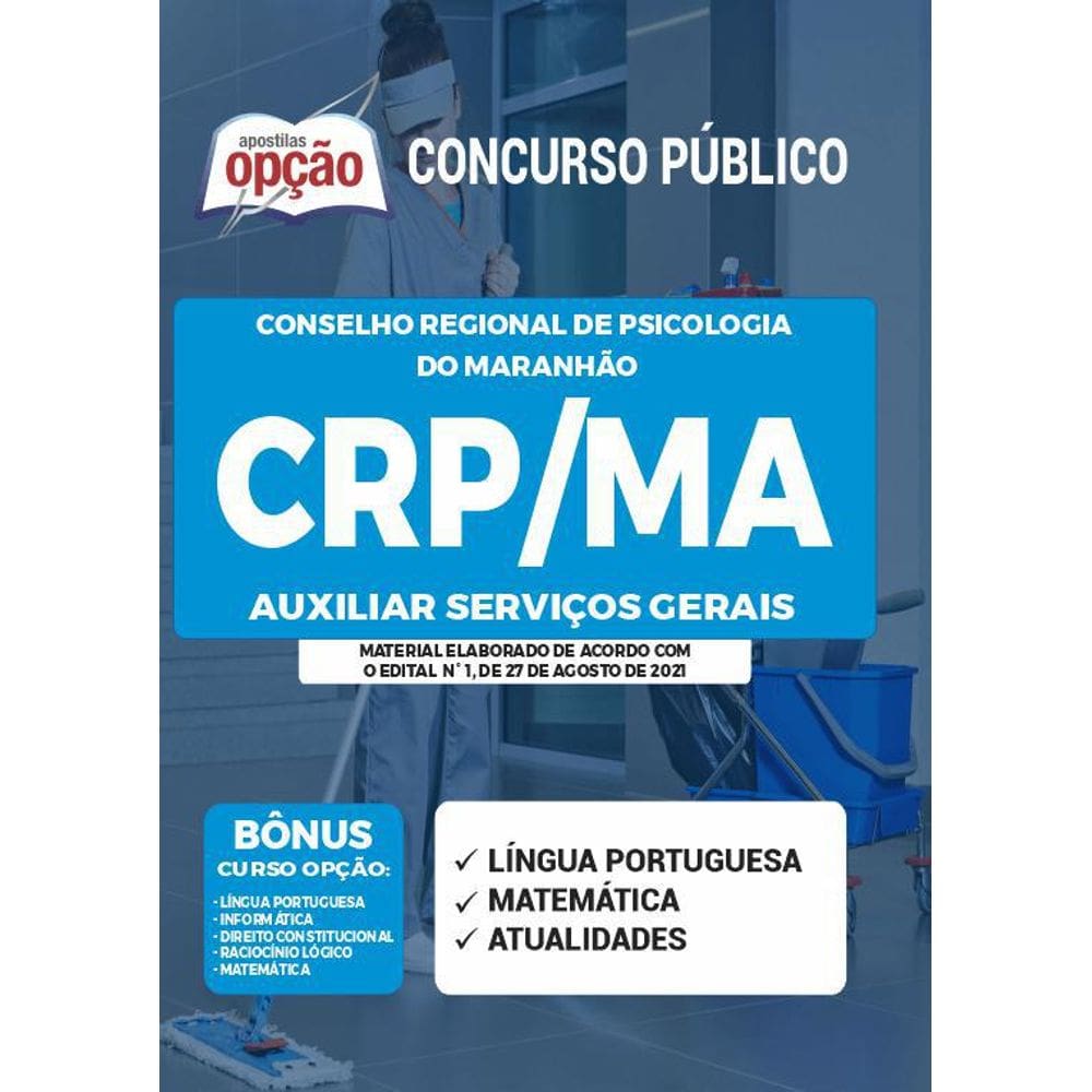 Apostila Concurso Crp Ma - Auxiliar Serviços Gerais