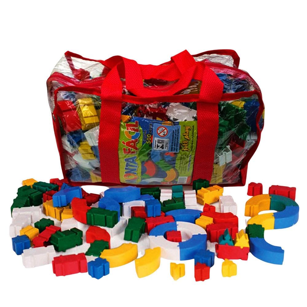 Mochila Monta Fácil Com 500 Peças Jottplay