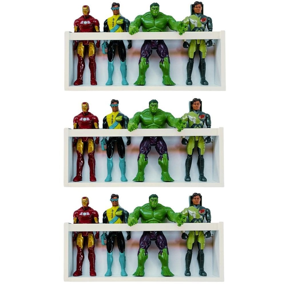 3 Nichos Parede Porta Bonecos Infantis Estante Brinquedos