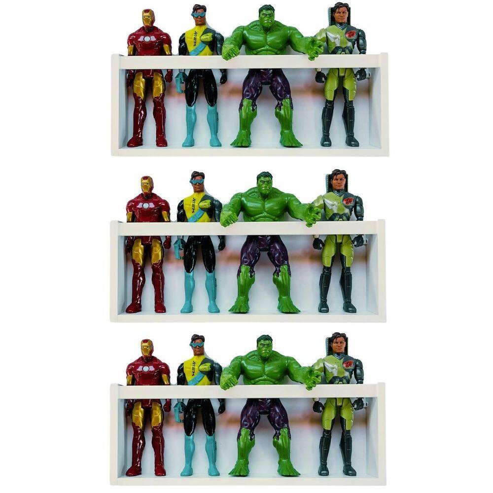 3 Nichos Parede Porta Bonecos Infantis Estante Brinquedos