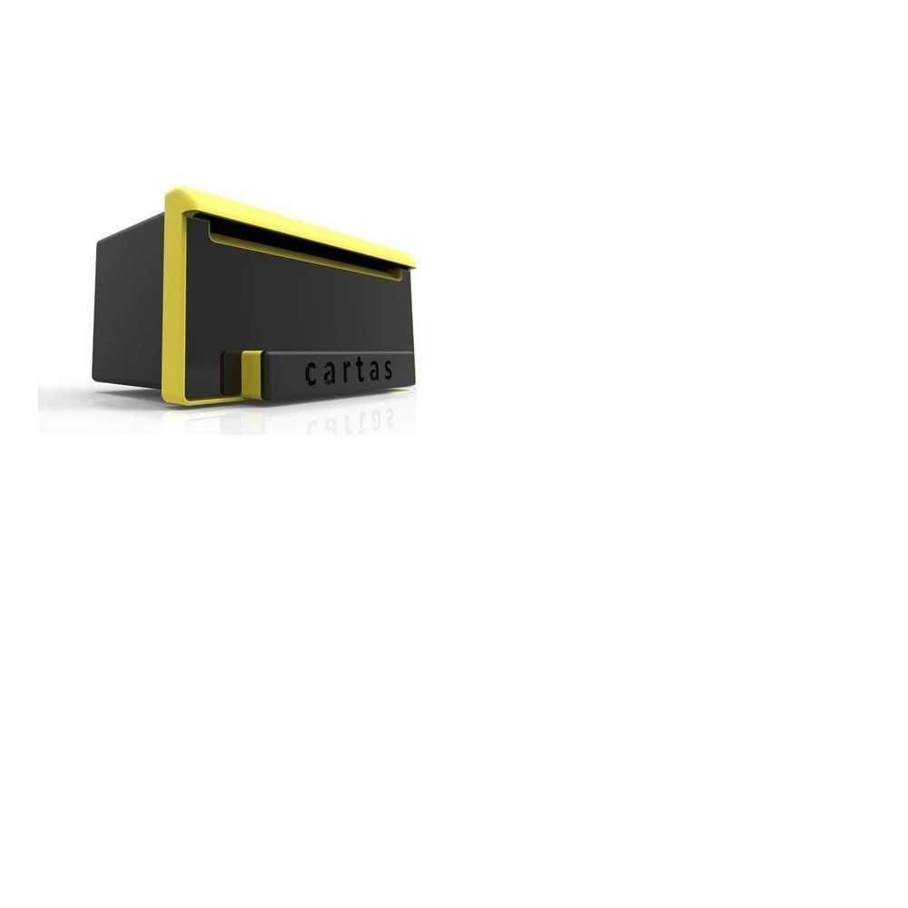 Caixa De Correios Inbox Luxo Preto Brilho Goma