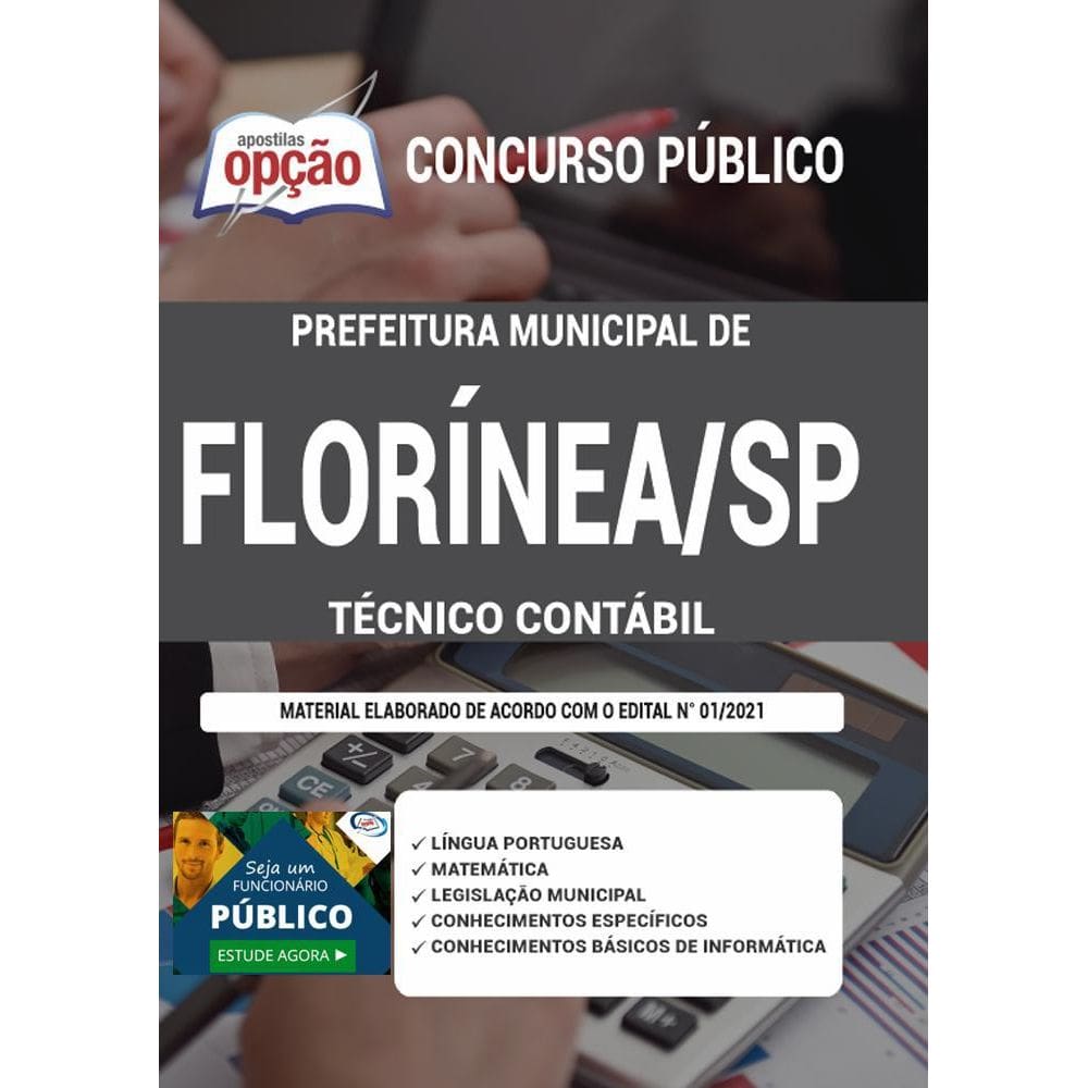 Apostila Prefeitura Florínea Sp - Técnico Contábil