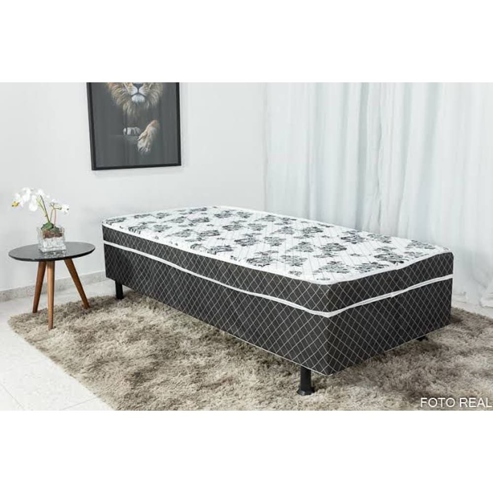 Cama de solteiro box conjugada c/ colchão D20