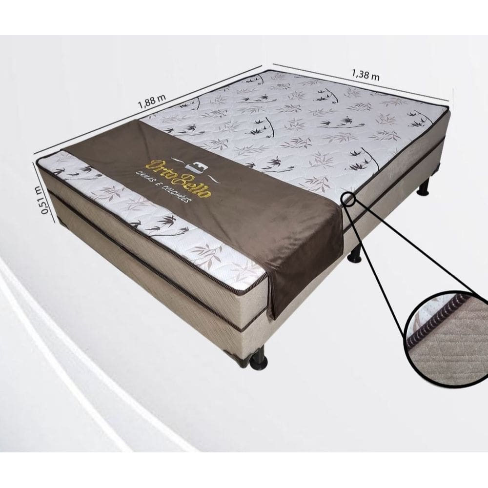 Cama de Casal Conjugada D28 Resistente Bege