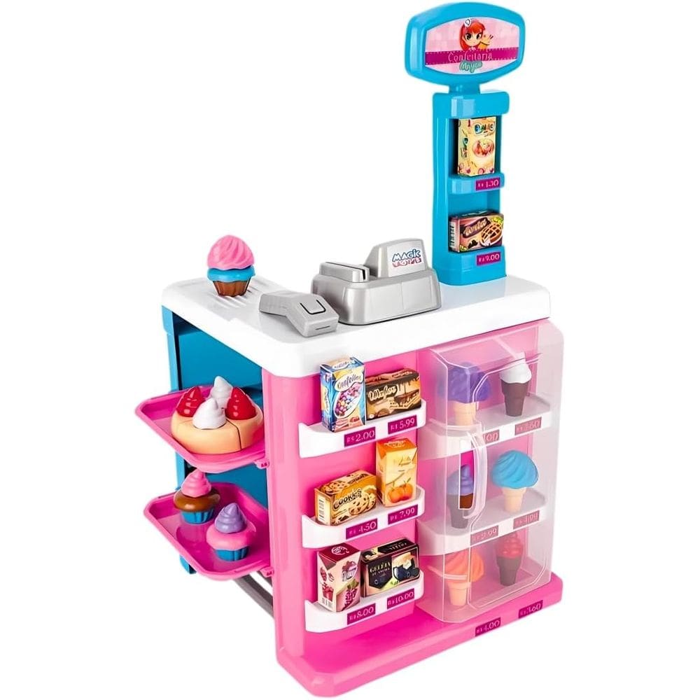 Super Confeitaria Mágica com Carrinho de Compras Magic Toys 8064