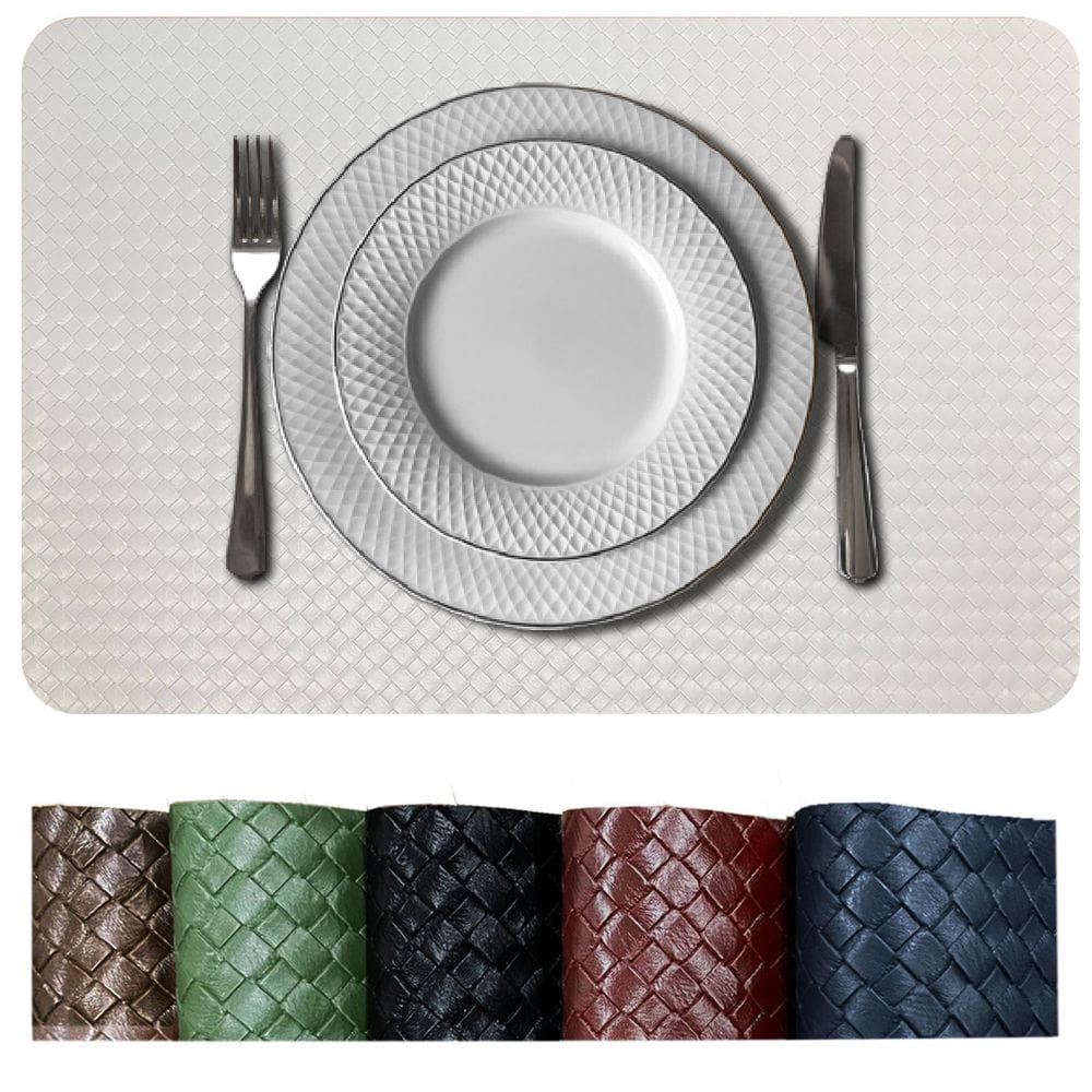 12 Jogo Americano Mesa Posta Luxo Impermeável Pvc Trm Vr