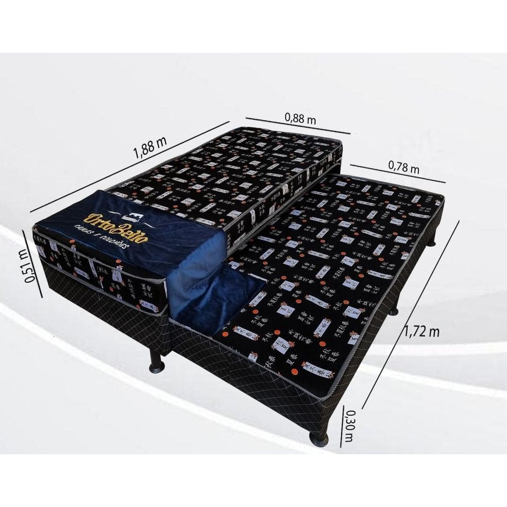 CAMA CONJUGADO com auxiliar BLACK D23