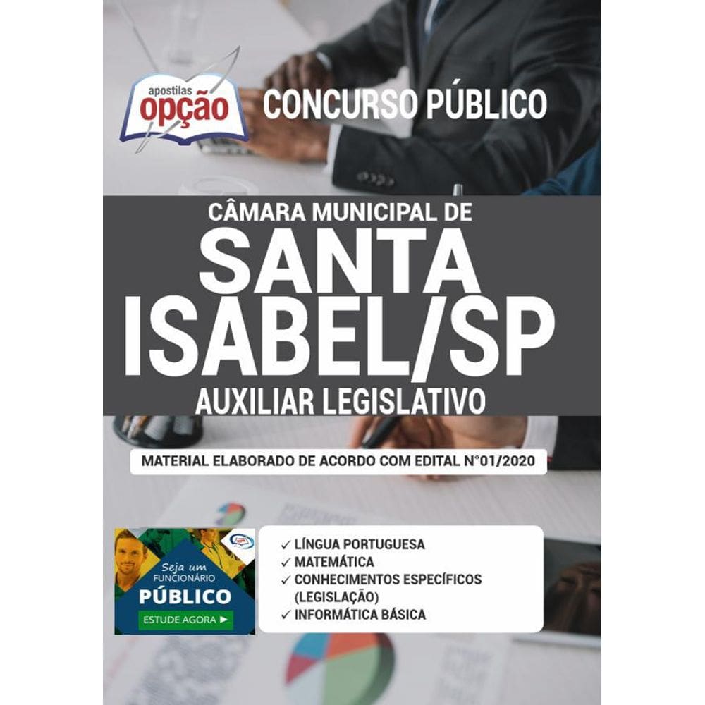Apostila Concurso Santa Isabel Sp - Auxiliar Legislativo