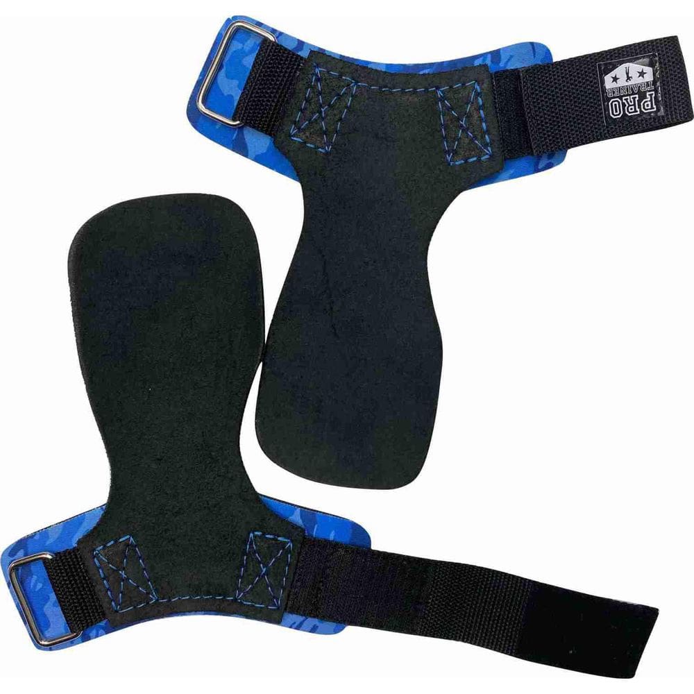 Hand Grip Couro Camuflado Azul Tamanho M