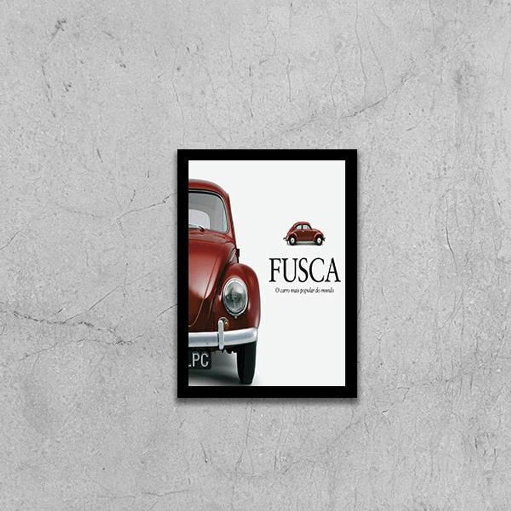 Quadro Propaganda Fusca Vintage 24X18Cm