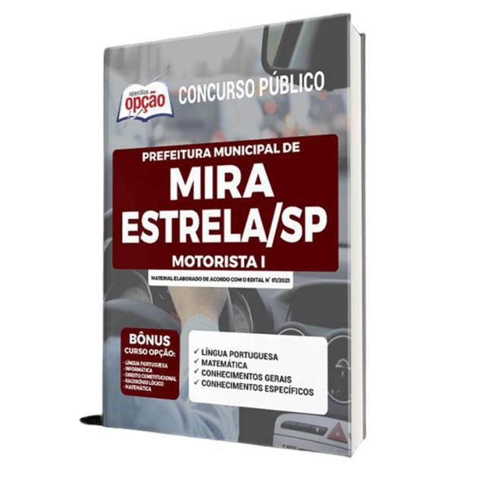 Apostila Concurso Mira Estrela Sp - Motorista 1