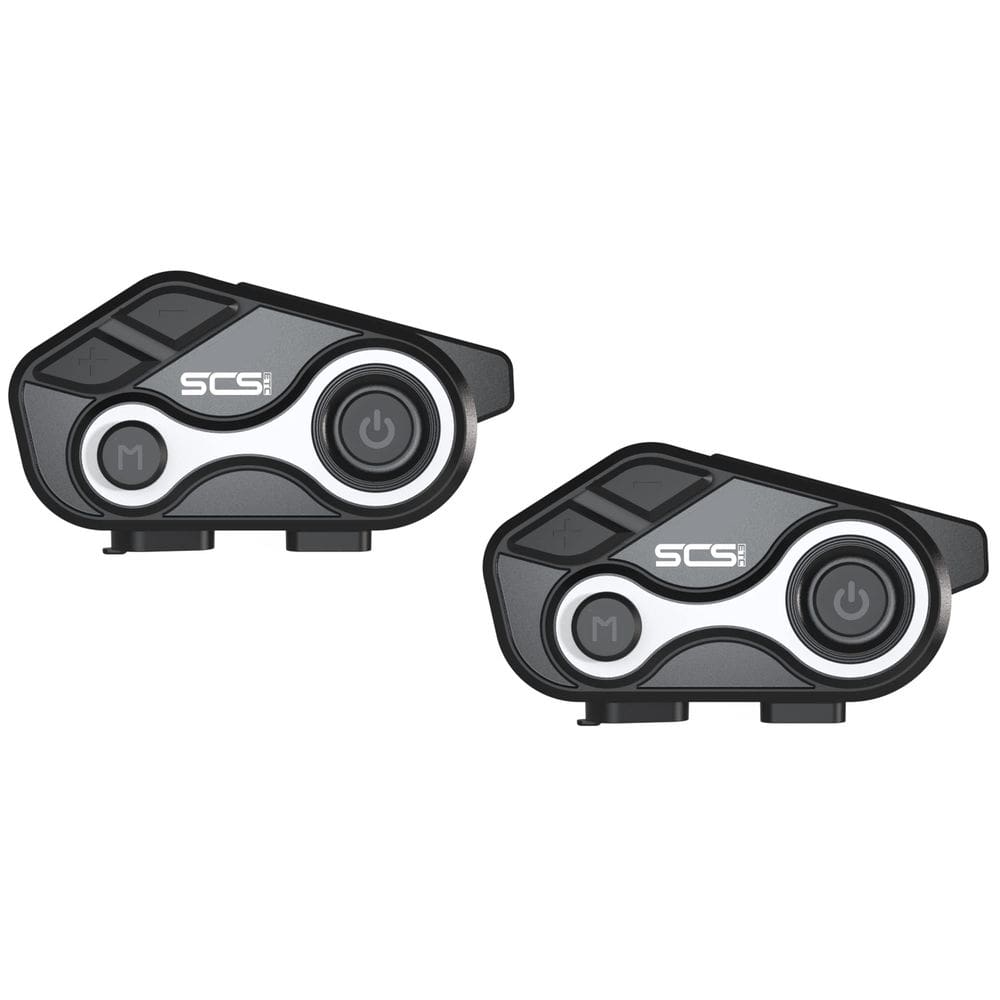 KIT PAR INTERCOMUNICADOR S8X MICROFONE Bluetooth 5.1 CAPACETE EXTERNO MOTOQUEIRO SCSS8X streaming de música