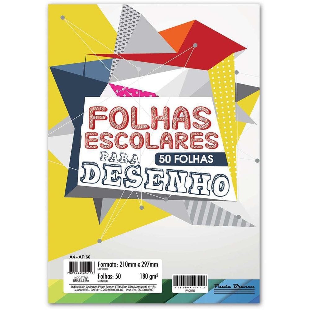 Papel Sulfite A4 Ap60 180G 60Kg. Branco 50Fls.