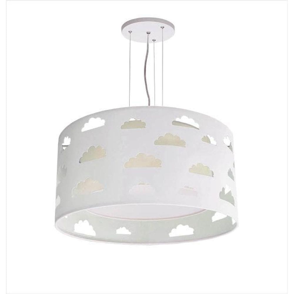 Lustre Infantil Nuvens  Recorte Cáqui 30X16