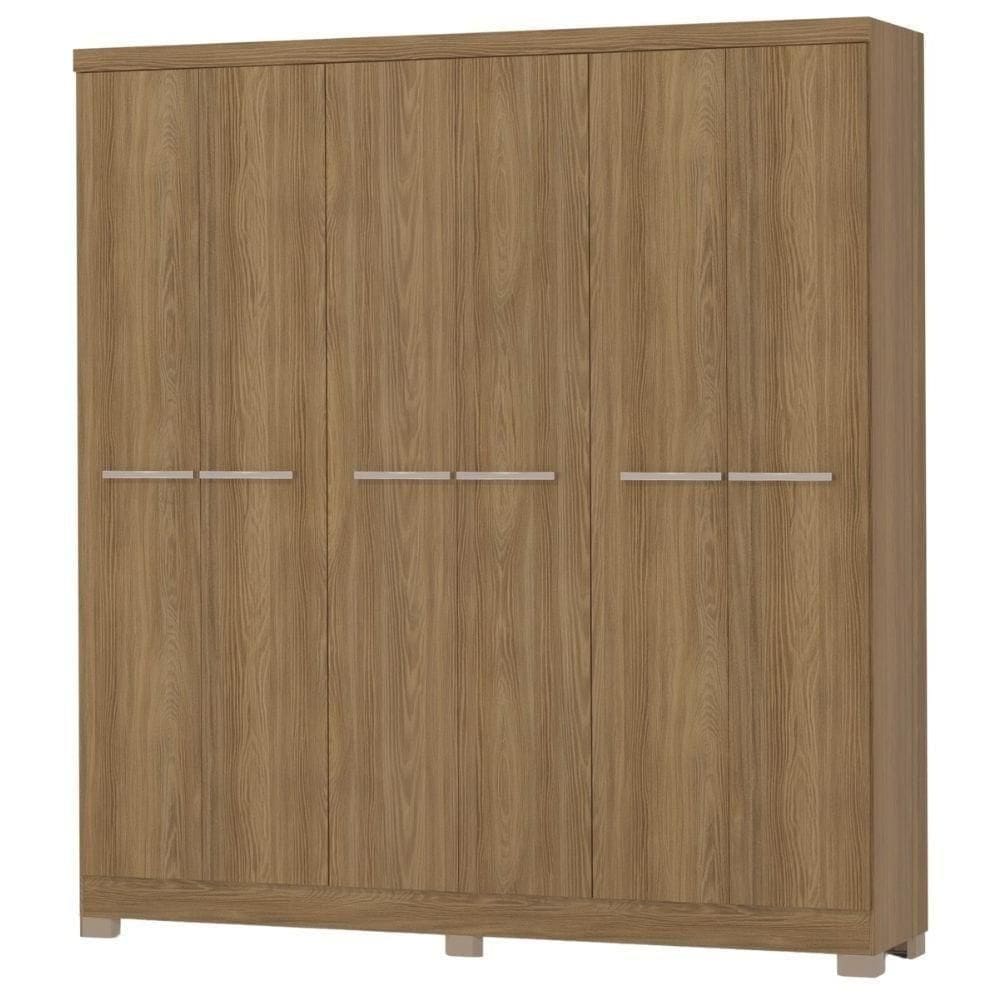 Guarda Roupa Casal 6 Portas 217x202 Cm E530 Kappesberg Nogueira