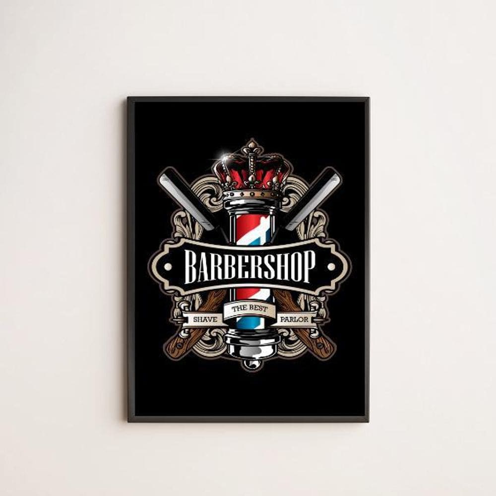 Quadro Barber Shop Shave 24X18Cm