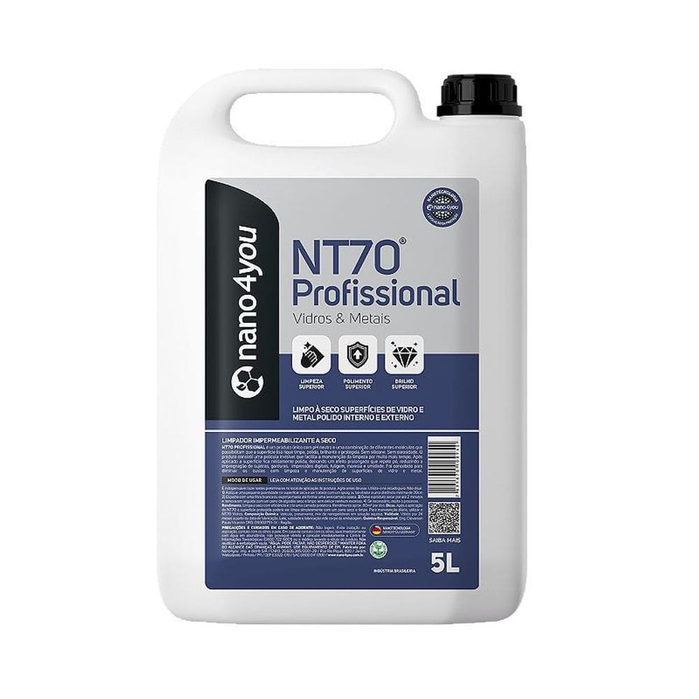 Nano4you - NT70 Profissional Vidros e Metais 5L