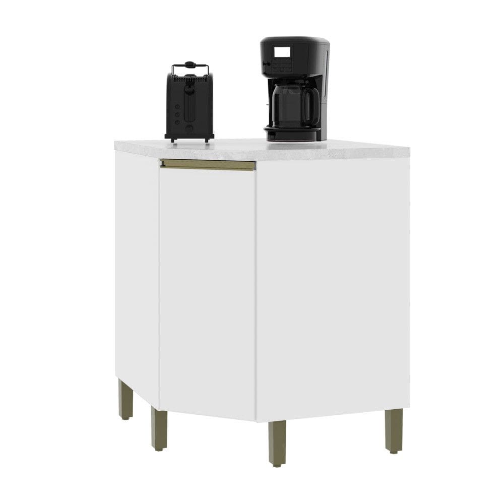 Balcão de Canto Oblíquo1 Porta com Tampo Star Indekes