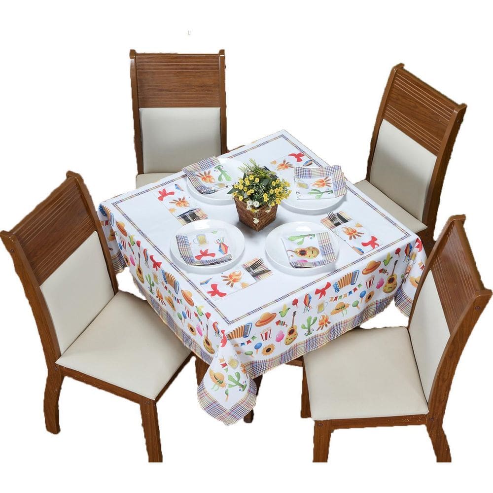 Jogo Para Mesa Posta Decorativo 9 Peças Festa Junina