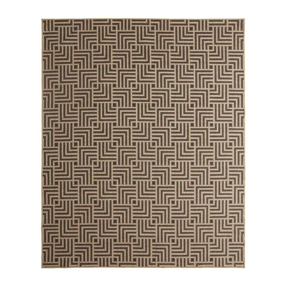Tapete Para Sala Funcional Tabuleiro 72 Bege 1,00x1,50m