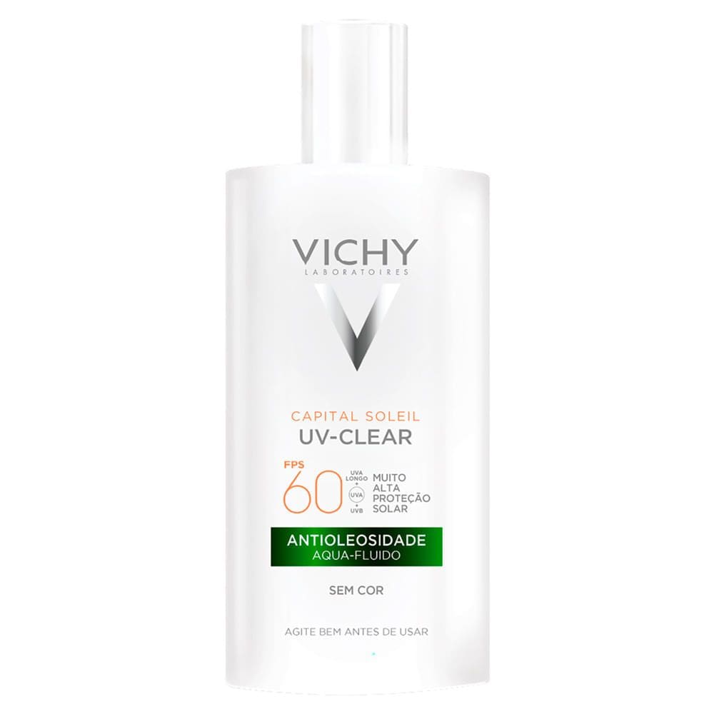 Protetor Solar Facial Vichy Capital Soleil UV-Clear Antioleosidade Aqua Fluido FPS 60 Sem Cor 40g
