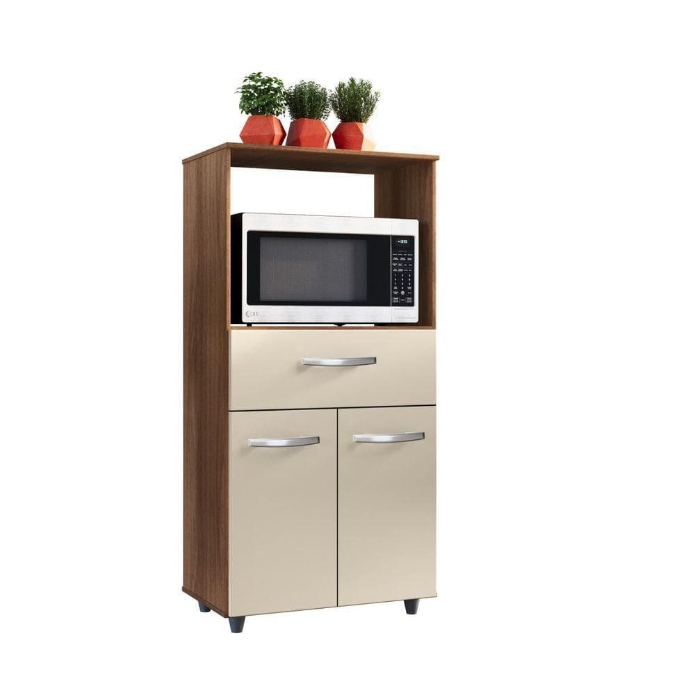 Balcão Multiuso Luna Com Nicho Para Microondas E Forno