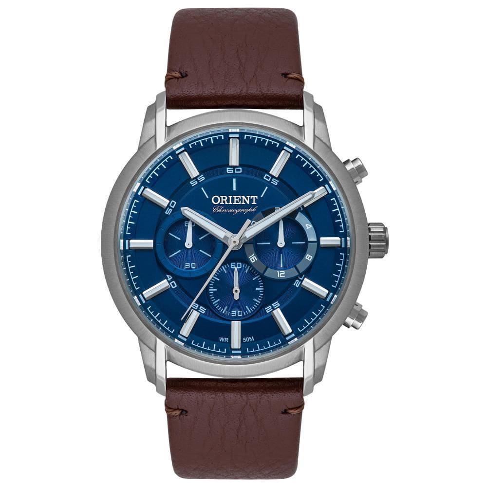 Relógio Orient MBSCC055 D1NX Masculino Couro Marrom 50m