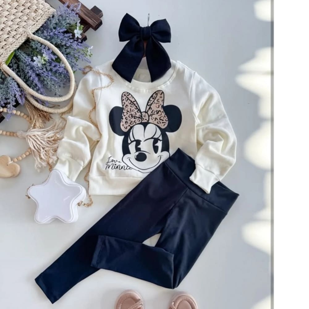 Conjunto Infantil menina blusa moletom e legging Personagens
