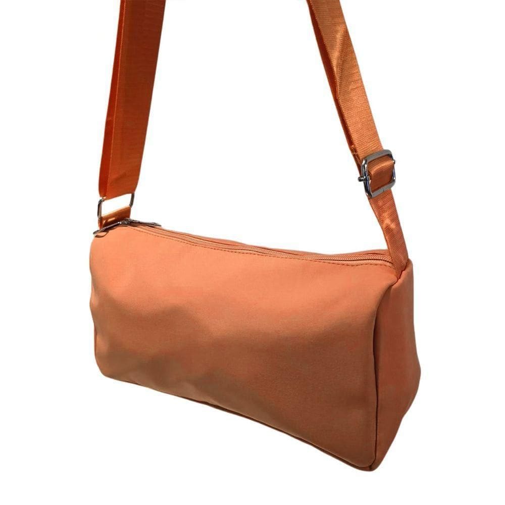 Bolsa Lateral Alça Grossa Transversal Casual Cor:salmão