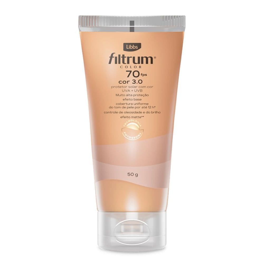 Protetor Solar Filtrum Color FPS 70 Cor 3.0 50g