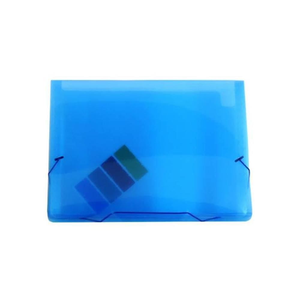 Pasta Sanfonada A4 com 12 Divisórias Azul Polibras
