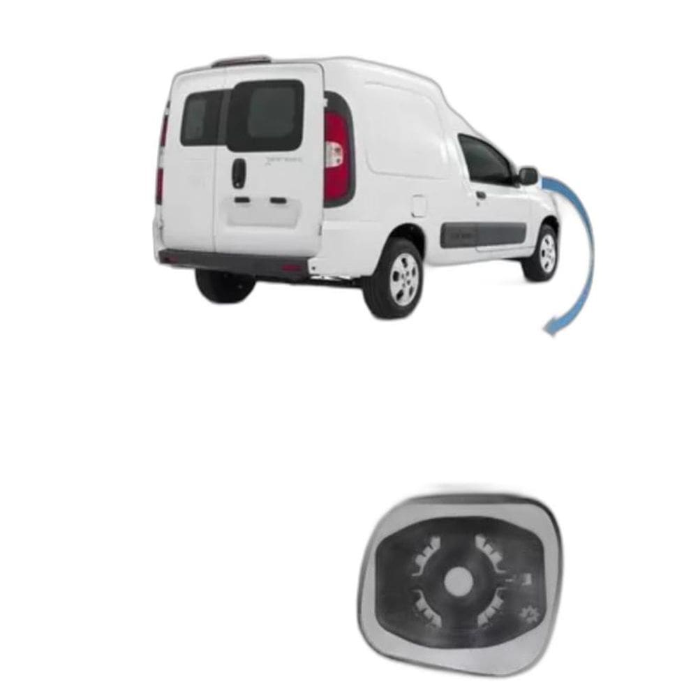 Lente Retrovisor Com Base Fiorino 2014 Mod Novo Ld Esquerdo