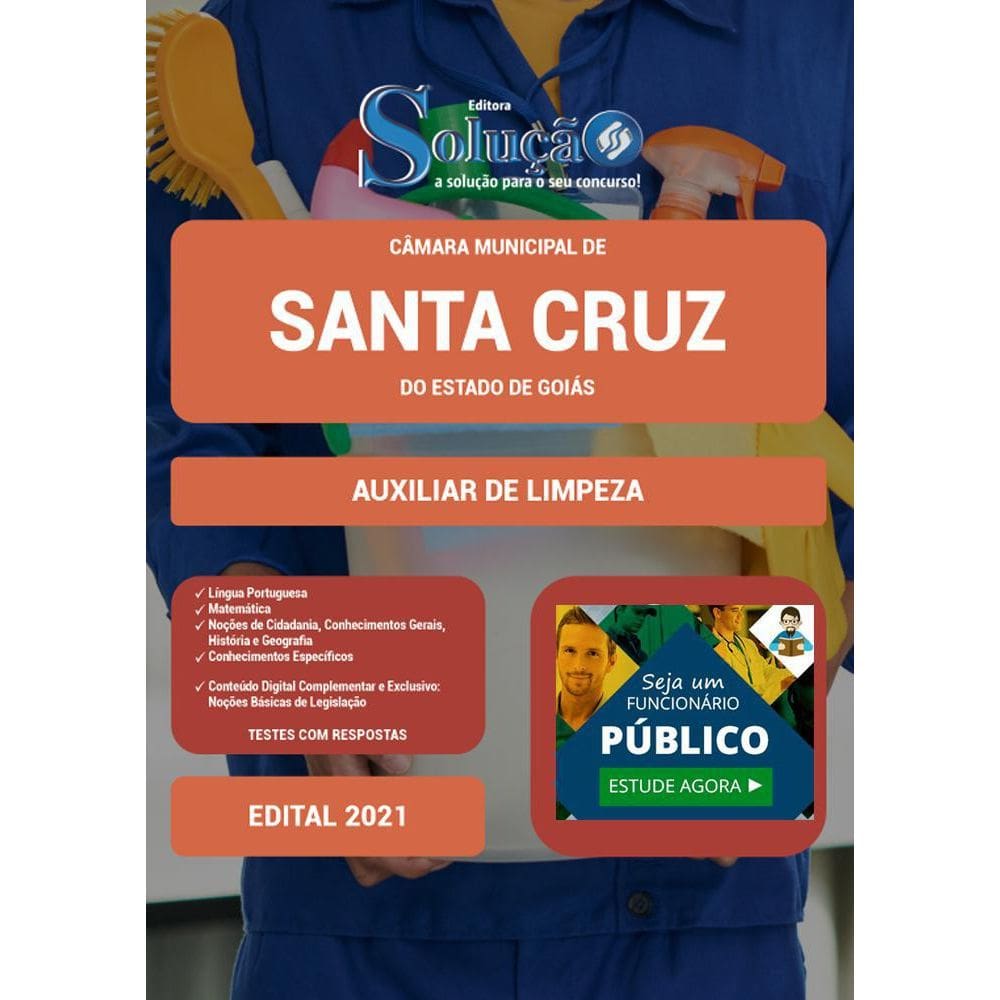 Apostila Câmara Santa Cruz Go - Auxiliar De Limpeza