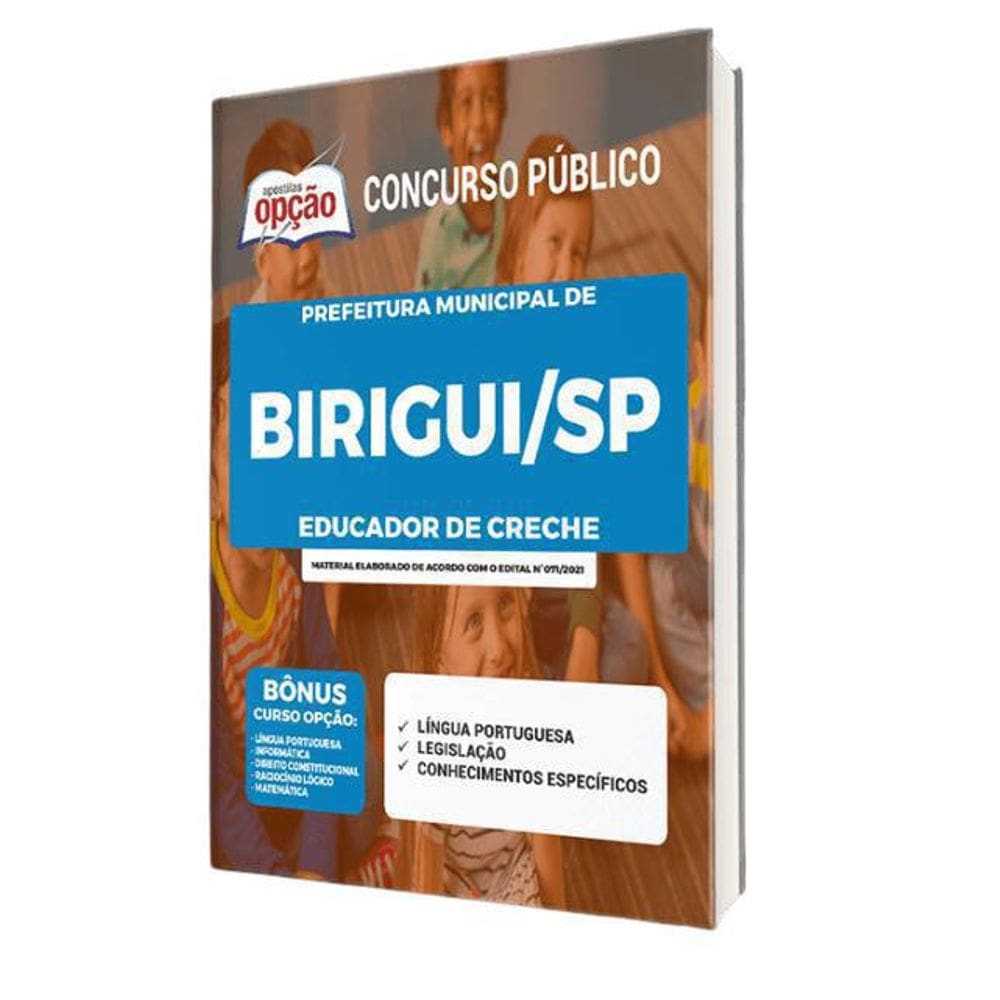 Apostila Concurso Birigui Sp - Educador De Creche